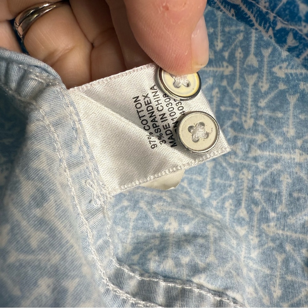 Peter Millar Fin Rays Print Button Down Shirt Cot… - image 4